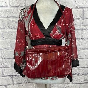 Red Eelsmin Retro Shoulder Bag